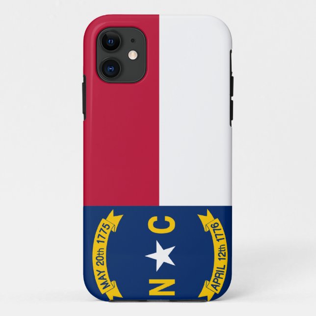 Capa Para iPhone 11 Bandeira de North Carolina (Verso)