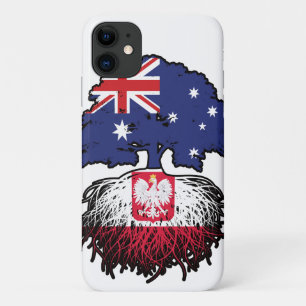Capa Para iPhone 11 Bandeira de Raízes da Árvore da Austrália Polônia