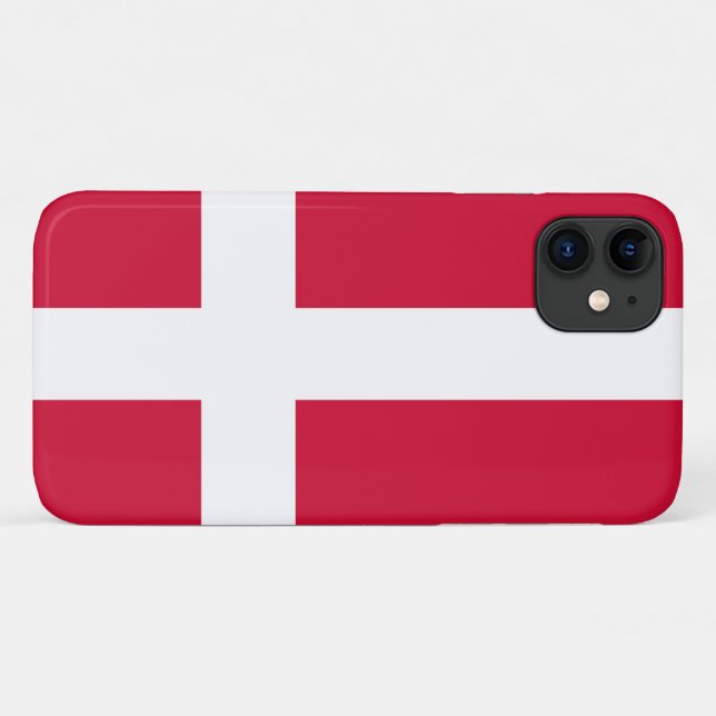 Capa Para iPhone 11 Bandeira Dinamarquesa (Verso (horizontal))