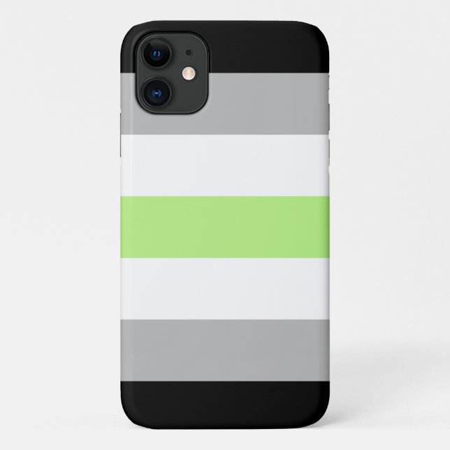 Capa Para iPhone 11 Bandeira do Orgulho Agênero (Verso)