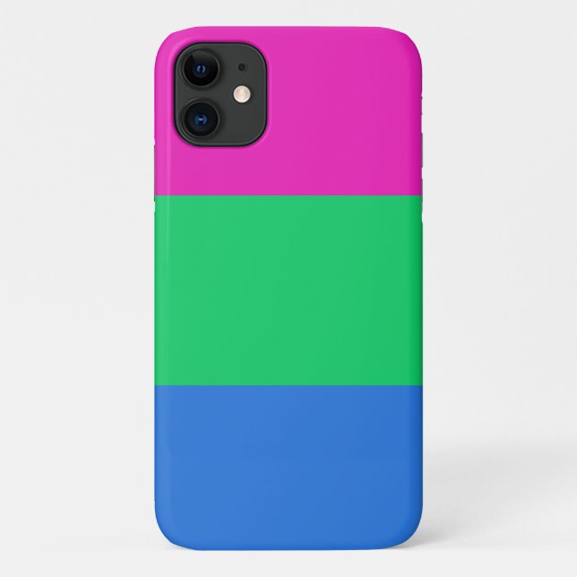 Capa Para iPhone 11 Bandeira do Orgulho Polissexual (Verso)