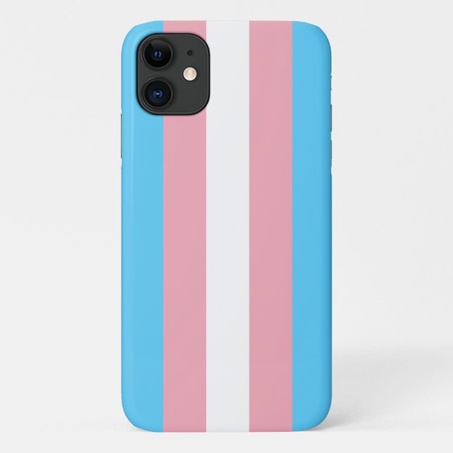 Capa Para iPhone 11 Bandeira do orgulho transgênero (Verso)