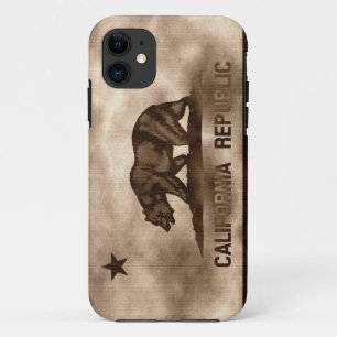 Capa Para iPhone 11 Bandeira envelhecida de Califórnia
