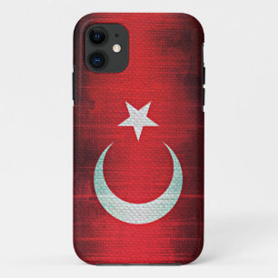 Capa Para iPhone 11 Bandeira Estilizada da Turquia