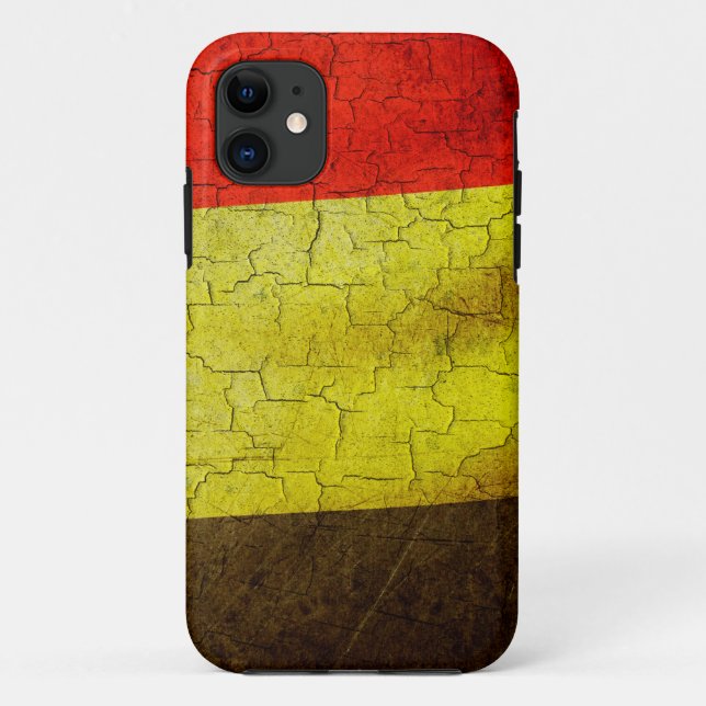 Capa Para iPhone 11 Bandeira Grunge Belgium (Verso)