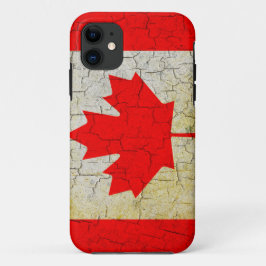 Capa Para iPhone 11 Bandeira Grunge Canada