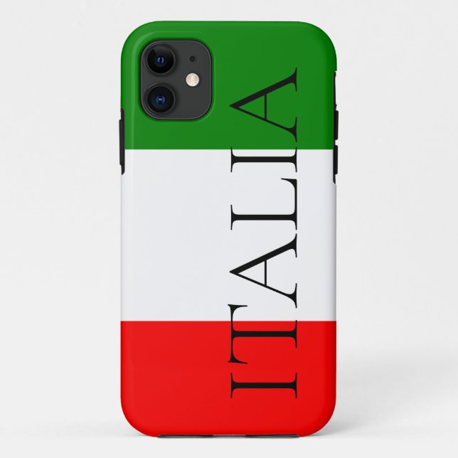 Capa Para iPhone 11 Bandeira Italiana Grande ITÁLIA (Verso)