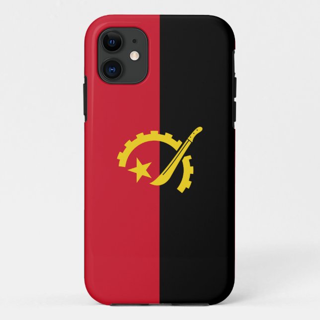 Capa Para iPhone 11 Bandeira Patriótica Angolana (Verso)