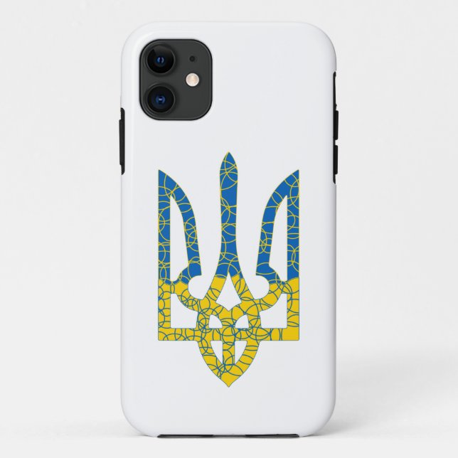 Capa Para iPhone 11 Bandeira texturizada ucraniana das cores da Ucrâni (Verso)