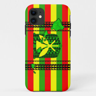 Capa Para iPhone 11 Bandeira tribal de Kanaka Maoli da ilha