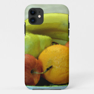 Capa Para iPhone 11 Bandeja colorida de frutas, Laranja, maçã, pera,
