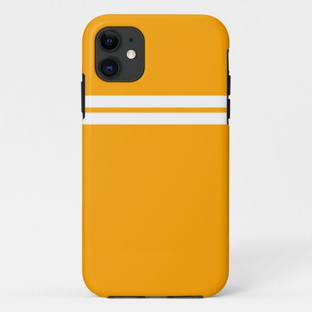 Capa Para iPhone 11 Banhas brancas de caimento superior em amarelo-cla (Verso)