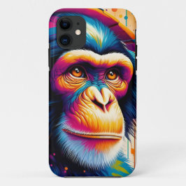 Capa Para iPhone 11 Banksy DJ Monkey Gorilla Chimp Art Impressão