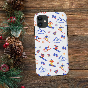 Capa Para iPhone 11 Bansko Bulgária Padrão de Snowboard de Esqui Bálcã