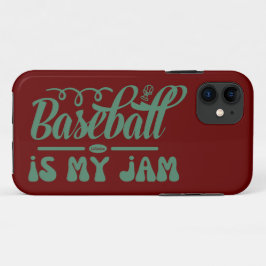 Capa Para iPhone 11 BASEBALL É O MEU JAM, uma bola de beisebol gráfica