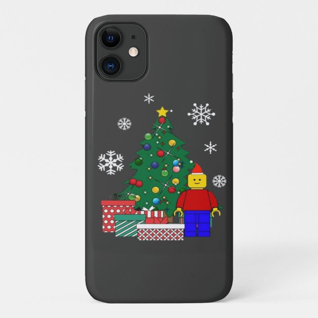 Capa Para iPhone 11 Basebol da Árvore de Natal (Verso)