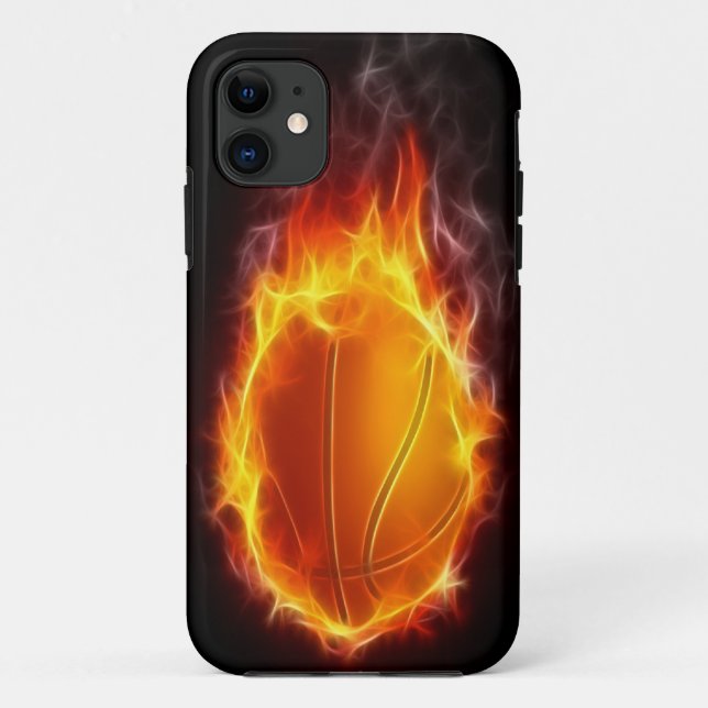 Capa Para iPhone 11 Basquetebol do caso do iPhone 5 do fogo (Verso)
