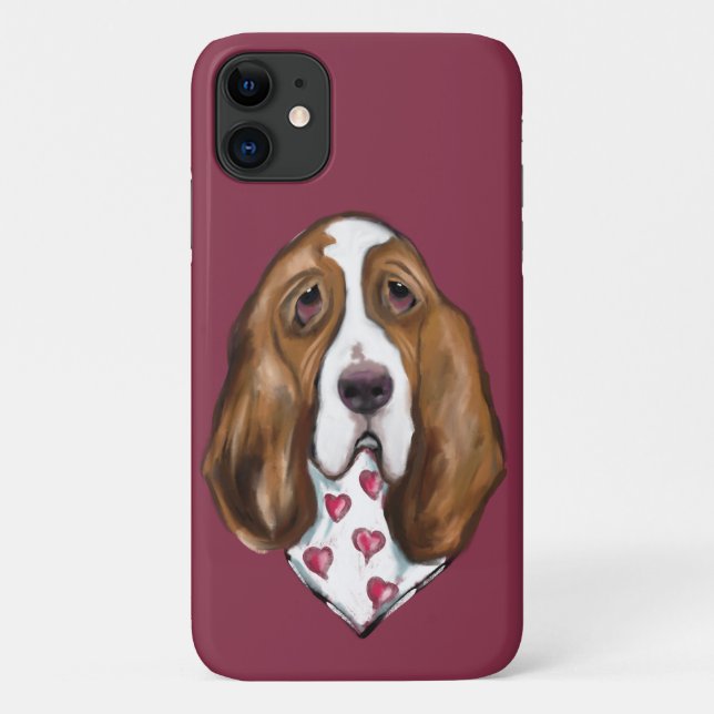 CAPA PARA iPhone 11 BASSET HOUND (Verso)
