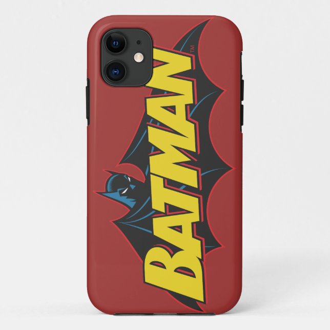 Capa Para iPhone 11 Batman | Logotipo antigo da escola (Verso)
