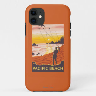 Capa Para iPhone 11 Beach & Kites - Pacific Beach, Washington