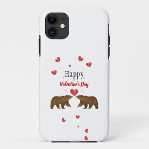 Capa Para iPhone 11 Bears & Hearts Dia de os namorados iPhone 11 Case