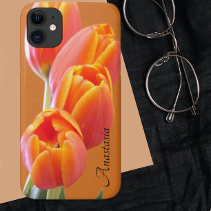 Capa Para iPhone 11 Beautiful Vibrant Orange Tulip Photo Template
