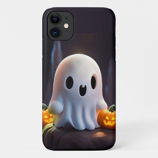 Capa Para iPhone 11 Bebê Fantasma Caráter de Dia das Bruxas (Verso)