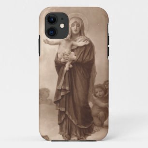 Capa Para iPhone 11 Bebê Jesus e Mãe Maria