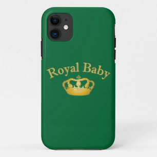 Capa Para iPhone 11 Bebê real com coroa dourada