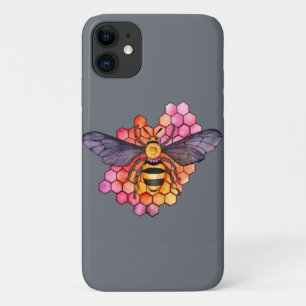 Capa Para iPhone 11 Bee Honeycomb