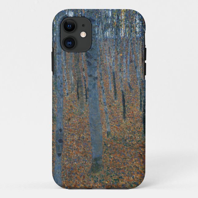 Capa Para iPhone 11 Beech Grove I por Gustav Klimt (Verso)