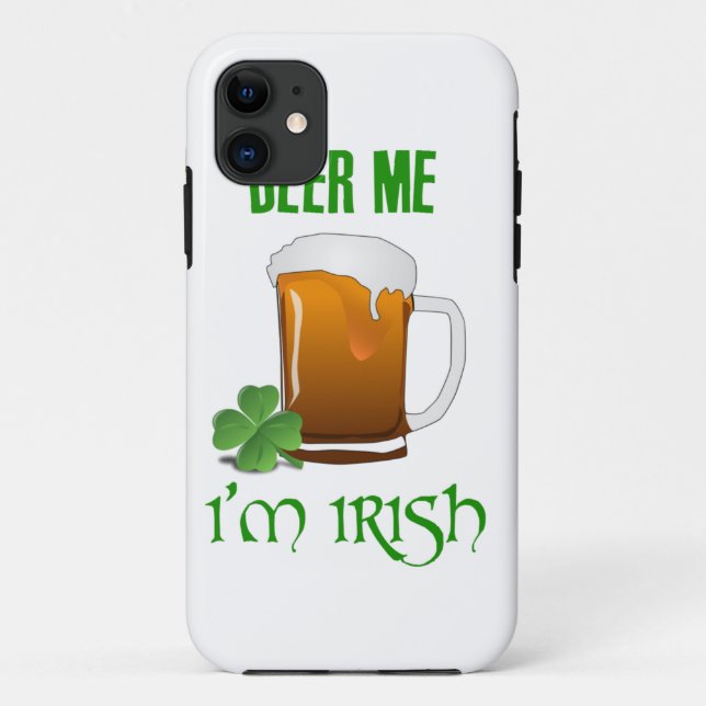 Capa Para iPhone 11 Beer Me Sou Irlandês (Verso)
