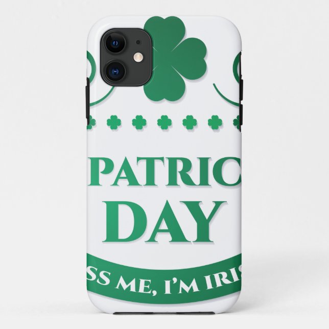 Capa Para iPhone 11 beije-me, sou irlandês (Verso)