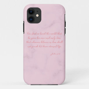 Capa Para iPhone 11 Beleza Divina: Estojo Cristão Rosa Pastel