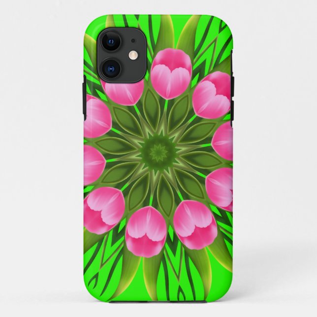 Capa Para iPhone 11 Belo Flor Mandala Design- 79358 (Verso)