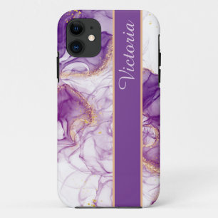 Capa Para iPhone 11 Belo Fundo Puro de Aquarela, Ouros