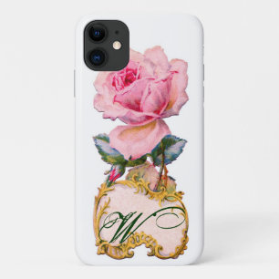 CAPA PARA iPhone 11 BELO MONOGRAMA DE ROSE DE PINCO