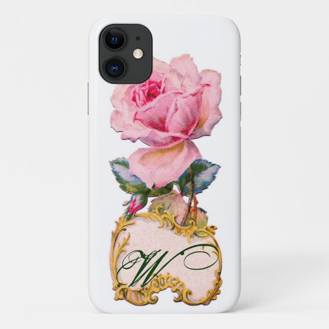 CAPA PARA iPhone 11 BELO MONOGRAMA DE ROSE DE PINCO (Verso)
