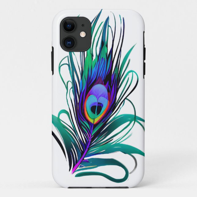 Capa Para iPhone 11 Belo Pavão (Verso)