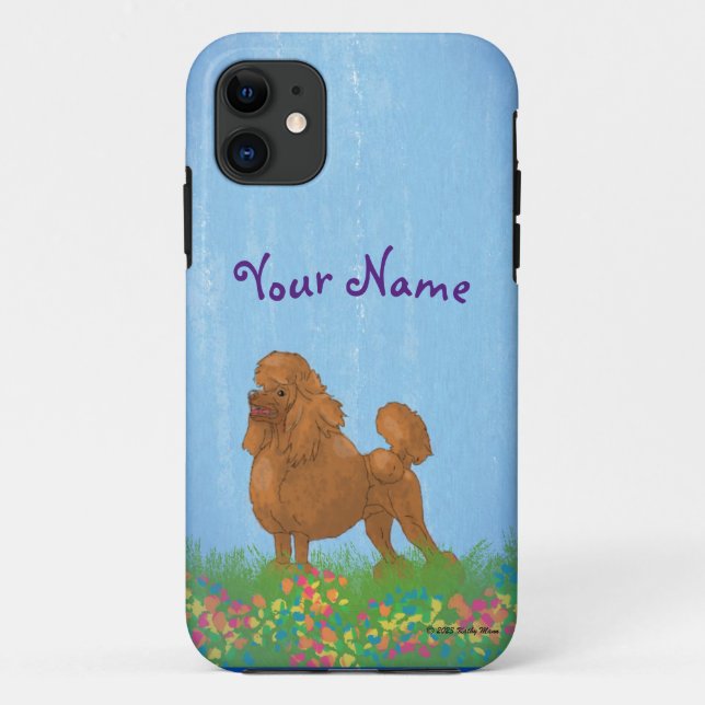 Capa Para iPhone 11 Belo Poodle Marrom (Verso)