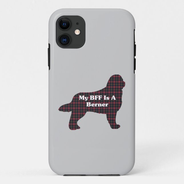 Capa Para iPhone 11 Bernese Mountain Dog BFF (Verso)