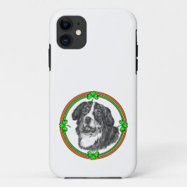 Capa Para iPhone 11 Bernese Mtn Dog St Patricks