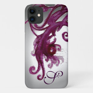 CAPA PARA iPhone 11 BERROS BRANCOS E MONOGRAMAS FLORAIS