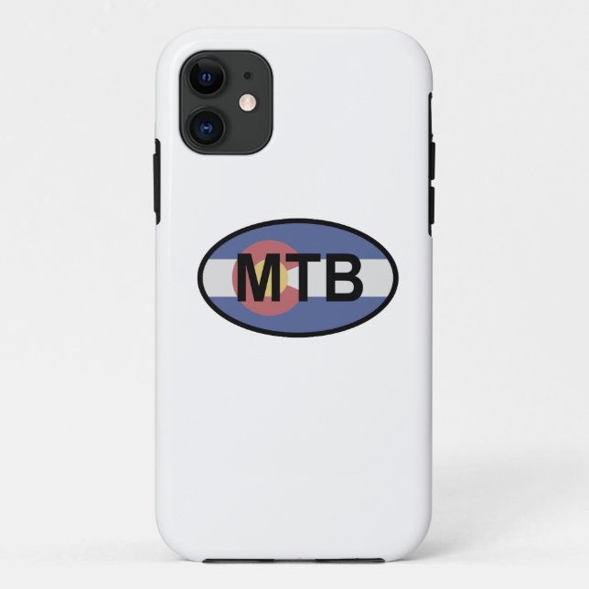 Capa Para iPhone 11 Bicicleta Colorado Flag Mountain Bike (Verso)