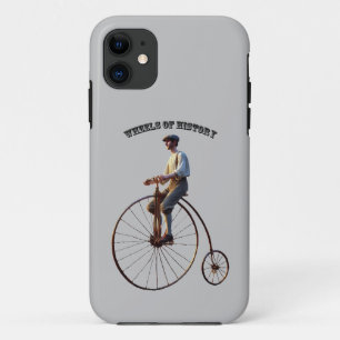 Capa Para iPhone 11 Bicicleta de Alta Roda do Século 19 com Cavaleiro