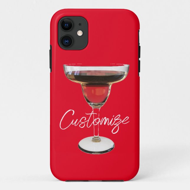 Capa Para iPhone 11 Big Red Margarita Cocktail Beber Thunder_Cove (Verso)