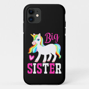Capa Para iPhone 11 Big Sister Magical Unicorn com Rainbow Mane & Tail