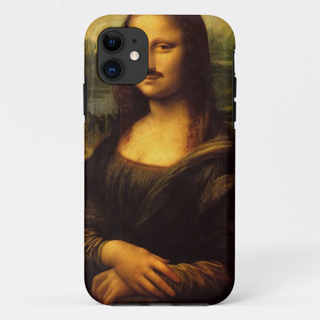 Capa Para iPhone 11 bigode de mona lisa (Verso)