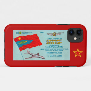 Capa Para iPhone 11 Bilhete de Passageiros Aeroflot