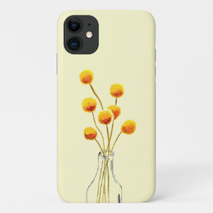 Capa Para iPhone 11 Billy Button, flores amarelas felizes da Austráli